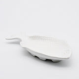 Assiette en céramique blanche en forme de poisson Assiette en céramique en forme de poisson - Blanche 25cm