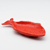 Assiette en céramique rouge en forme de poisson Assiette en céramique en forme de poisson - Rouge 25cm