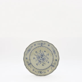 Assiette en Grès Fin florale verte 17cm | Vaisselle Portugaise Assiette en grès fin "Vila" 17cm - Vert