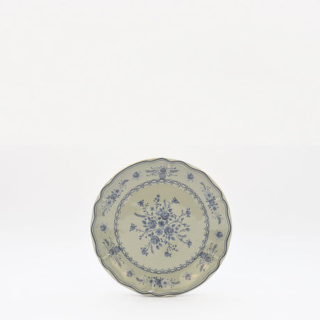 Assiette en Grès Fin florale verte 17cm | Vaisselle Portugaise Assiette en grès fin "Vila" 17cm - Vert