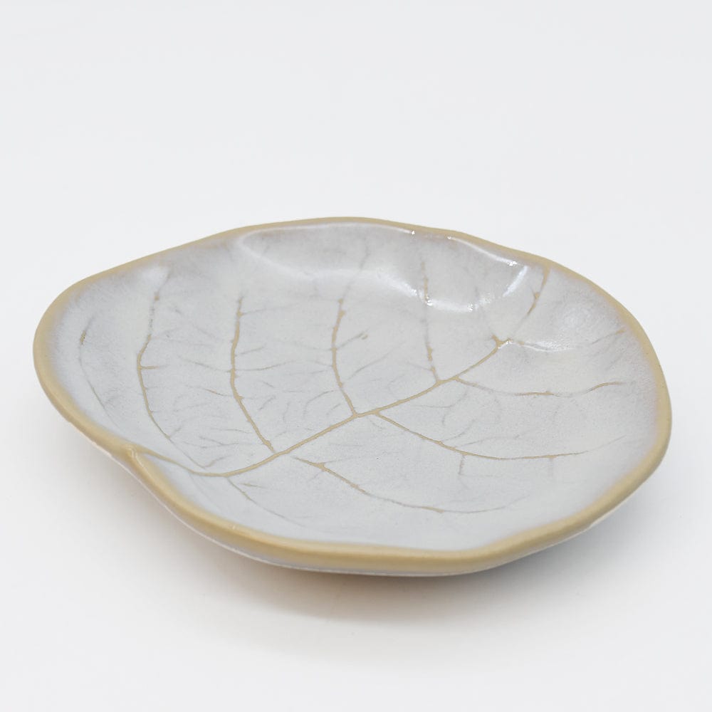 Assiette en porcelaine blanche à bord doré Ø27cm – Fabriquée au Portugal Assiette en grès en forme de chou - 10cm