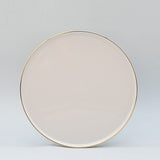 Assiette en porcelaine blanche à bord doré Ø27cm – Fabriquée au Portugal Assiette en porcelaine "Resonance" - 27cm