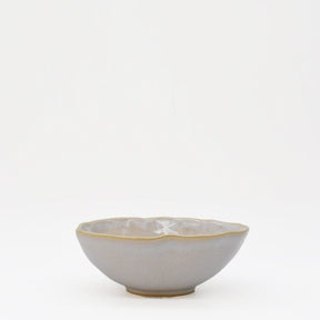 Assiette en porcelaine blanche à bord doré Ø27cm – Fabriquée au Portugal Bol en grès en forme de chou