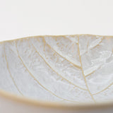 Assiette en porcelaine blanche à bord doré Ø27cm – Fabriquée au Portugal Saladier en grès en forme de chou