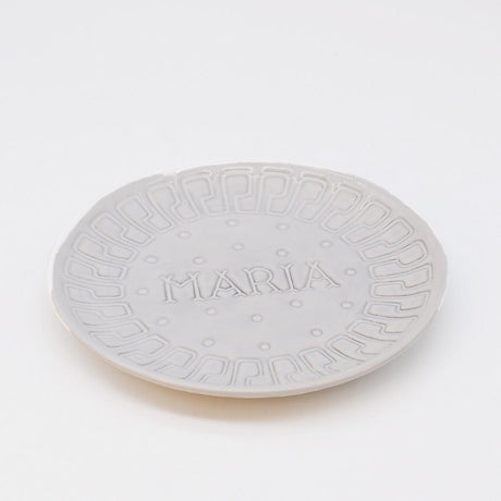 Assiette Maria en céramique blanche I Artisanat portugais Assiette en céramique "Maria" - Blanche