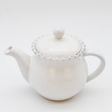 Assiette principale en grès 27cm I Vaisselle portugaise Théière en grès "Pearl"