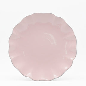 Assiette rose en grès I Vaisselle du Portugal Assiette en grès fin "Rosa" 28cm - Rose