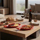 Assiette rouge en forme de Poisson 30cm Plat en forme de Poisson 30cm - Rouge