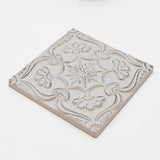 Azulejo à relief blanc du Portugal Azulejo Padrão à relief - 15x15cm