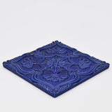 Azulejo à relief bleu cobalt du Portugal Azulejo Padrão à relief