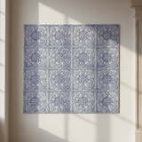 Azulejo en relief du Portugal I Bleu clair Azulejo Padrão à relief