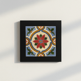 Azulejo hispano-maure artisanal 14x14cm | Fait main Portugal Azulejo Hispano-Maure 14x14cm