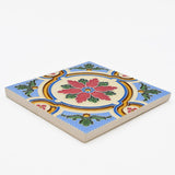 Azulejo hispano-maure artisanal 14x14cm | Fait main Portugal Azulejo Hispano-Maure 14x14cm