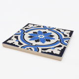Azulejo hispano-maure artisanal 14x14cm | Fait main Portugal Azulejo Hispano-Maure 14x14cm