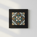 Azulejo hispano-maure artisanal 14x14cm | Fait main Portugal Azulejo Hispano-Maure 14x14cm