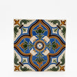Azulejo hispano-maure artisanal 14x14cm | Fait main Portugal Azulejo Hispano-Maure 14x14cm
