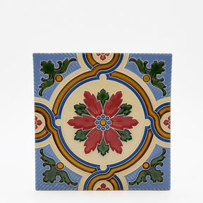 Azulejo hispano-maure artisanal 14x14cm | Fait main Portugal Azulejo Hispano-Maure 14x14cm
