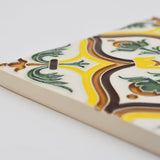 Azulejo hispano-maure artisanal 14x14cm | Fait main Portugal Azulejo Hispano-Maure 14x14cm