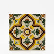 Azulejo hispano-maure artisanal 14x14cm | Fait main Portugal Azulejo Hispano-Maure 14x14cm