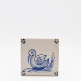 Azulejo portugais I Carreau de faience représentant un canard Azulejo 11x11cm - Pato