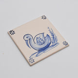 Azulejo portugais I Carreau de faience représentant un canard Azulejo 11x11cm - Pato