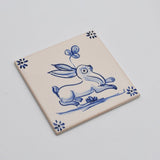 Azulejo portugais I Carreau de faience représentant un lapin Azulejo 11x11cm - Coelho