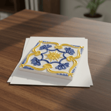 Azulejos portugais I Fabrication artisanale Azulejo Padrão à relief - 15x15cm