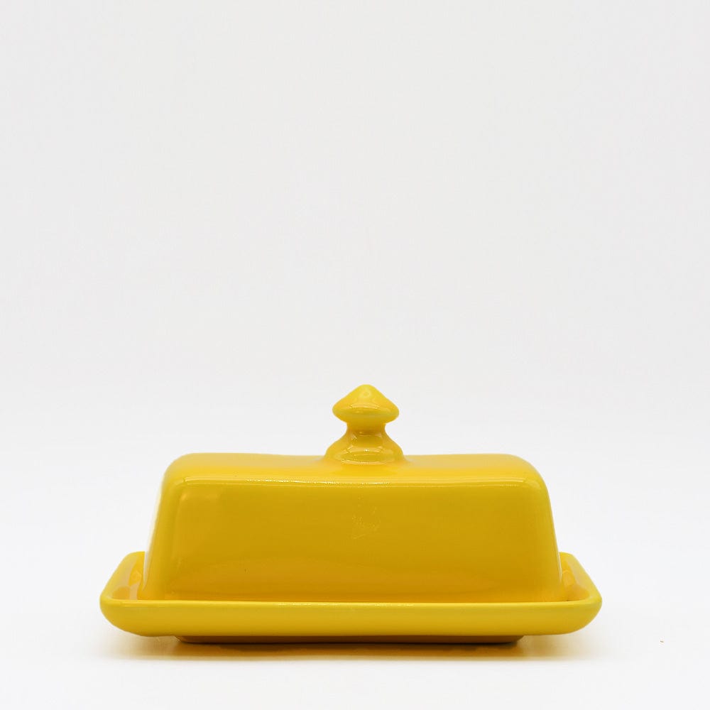 Beurrier jaune en céramique portugaise Beurrier en céramique - Jaune
