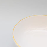 Bol en porcelaine blanche à bord doré – Fabriquée au Portugal Bol en porcelaine "Resonance"