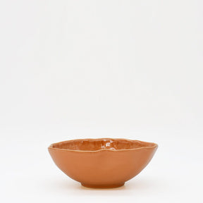 Bol orange feuille de chou en grès | Fabriquée au Portugal Bol en grès en forme de chou - Orange