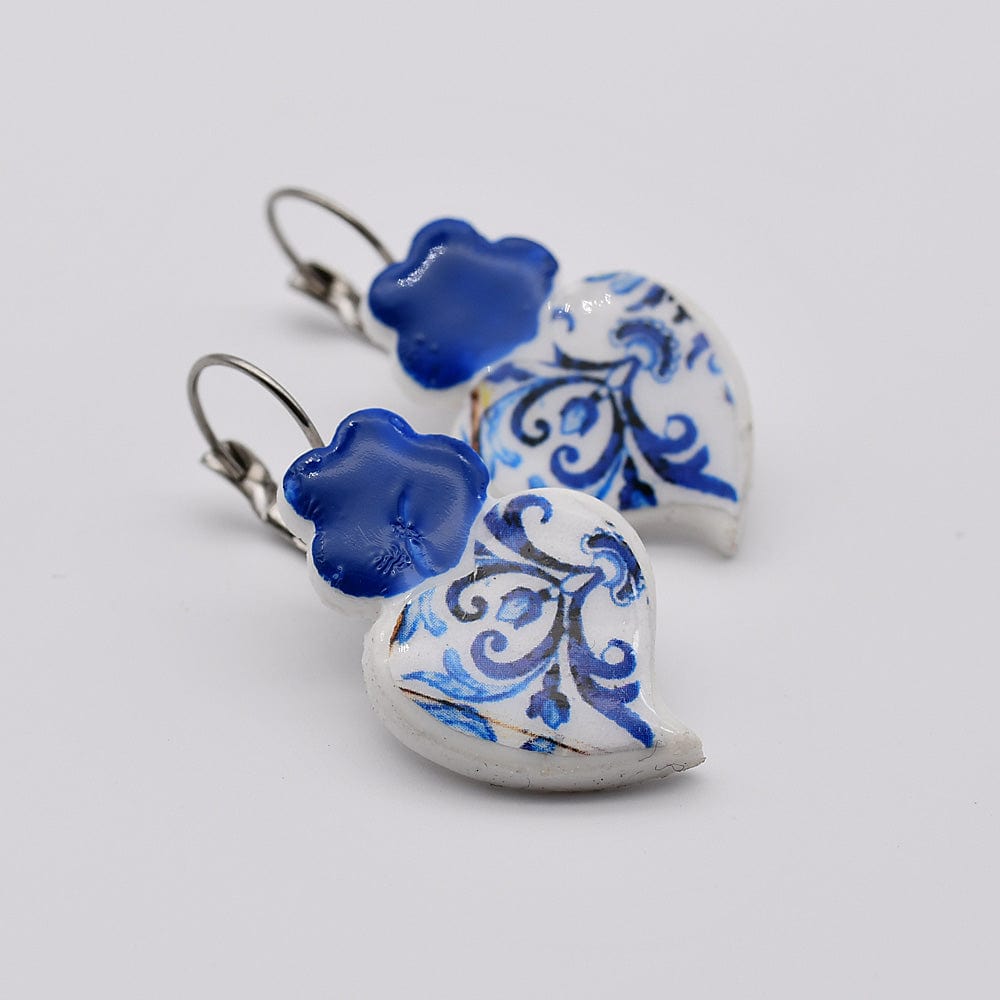 Boucles d'oreille aux motifs azulejos I Bijoux fantaisie portugais Boucles d'oreilles "Azulejos"