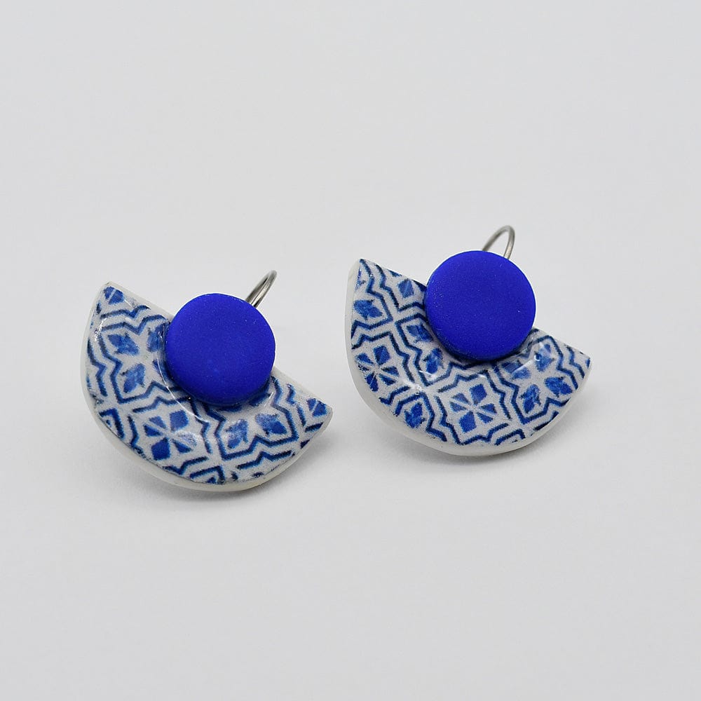 Boucles d'oreille aux motifs azulejos I Bijoux fantaisie portugais Boucles d'oreilles "Azulejos"