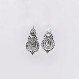 Boucles d'oreille de la Reine en argent 5cm I Bijoux portugais Brincos À Rainha I Boucles d'oreille en argent oxydé - 4.5cm