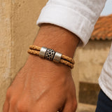Bracelet en liège Naturel tressé unisexe Bracelet en liège tressé unisexe - Naturel