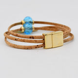 Bracelet en liège tressé noir – Unisexe, élégant et artisanal Bracelet en liège