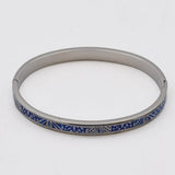 Bracelet en métal aux motifs azulejos bleus I Bijoux fantaisie portugais Bracelet "Azulejos"