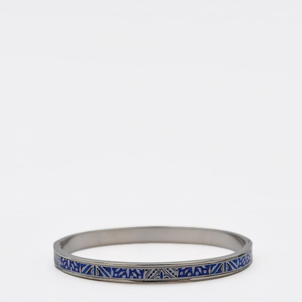 Bracelet en métal aux motifs azulejos bleus I Bijoux fantaisie portugais Bracelet "Azulejos"