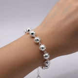 Bracelet portugais en perles d'argent massif Conta de Viana I Bracelet en argent