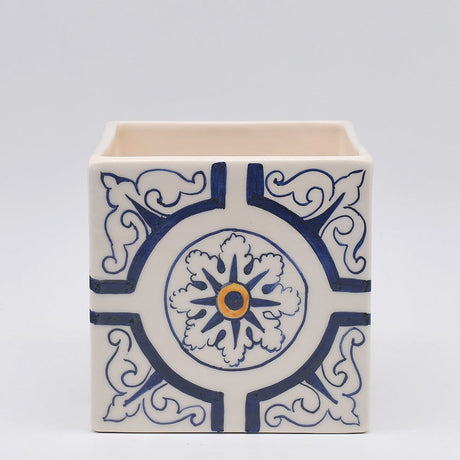 Cache pot en céramique "Azulejos" - 14cm