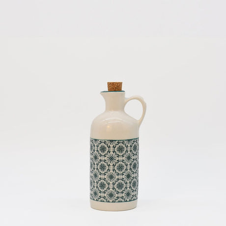 Carafe à huile en céramique motifs azulejos verts Carafe à huile en céramique "Padrão" - Verte
