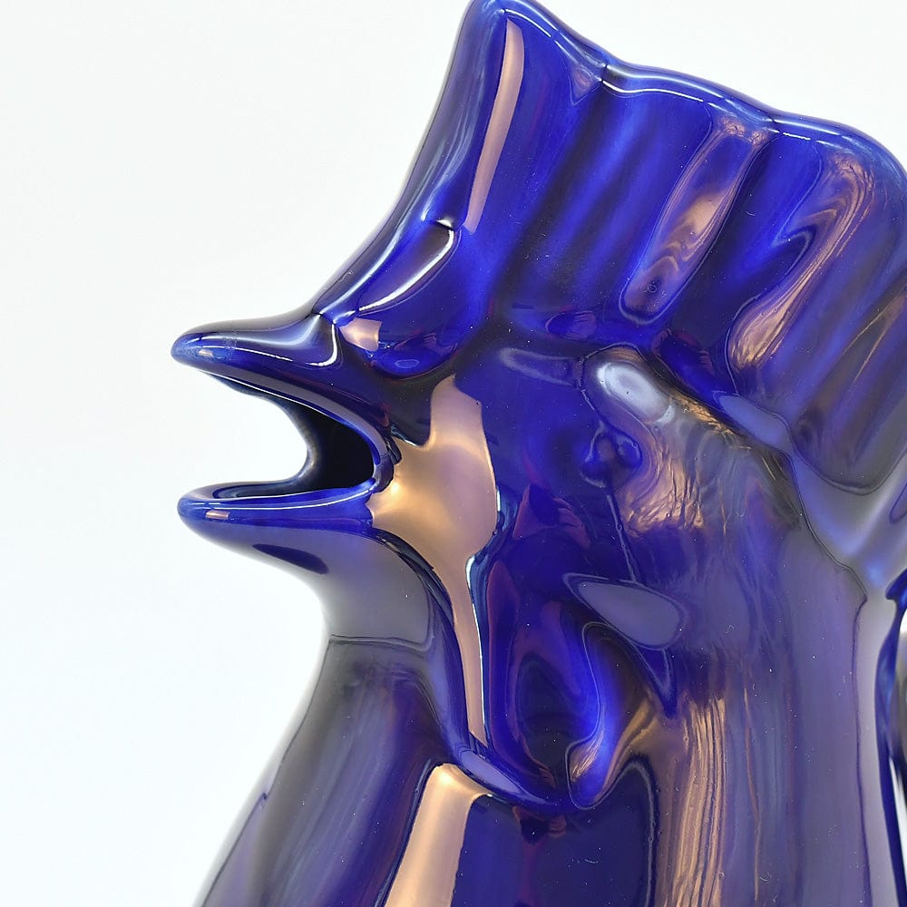 Carafe bleue en céramique en forme de coq Carafe en céramique en forme de coq - Bleue