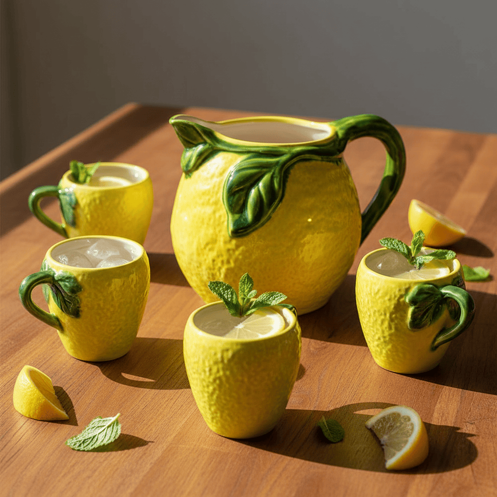 Carafe en céramique en forme de citron Carafe en céramique en forme de citron