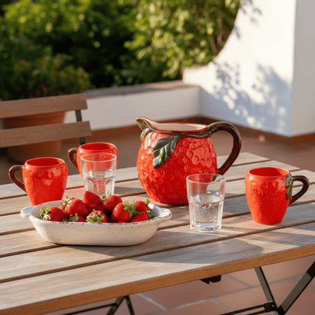 Carafe en céramique en forme de fraise Carafe en céramique en forme de fraise
