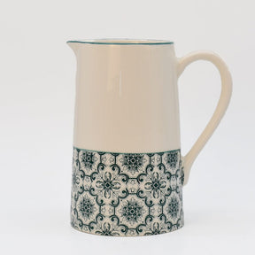 Carafe en céramique verte motifs azulejos Carafe en céramique "Padrão" - Verte