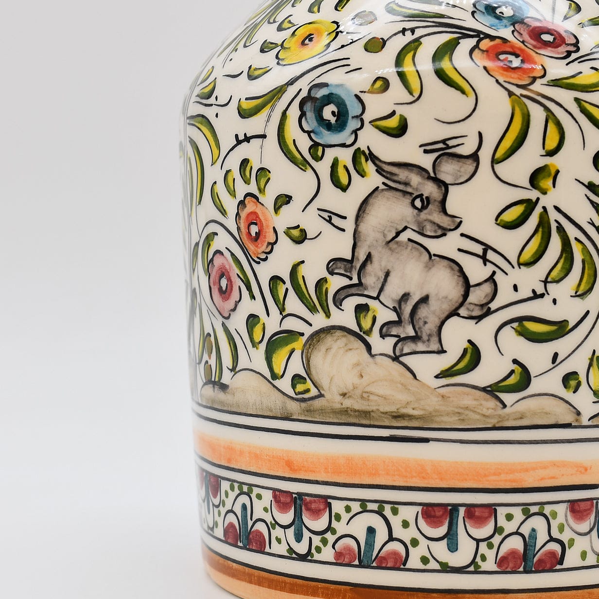 Coimbra Multicolor Ceramic Pitcher – Hand-Painted Portuguese