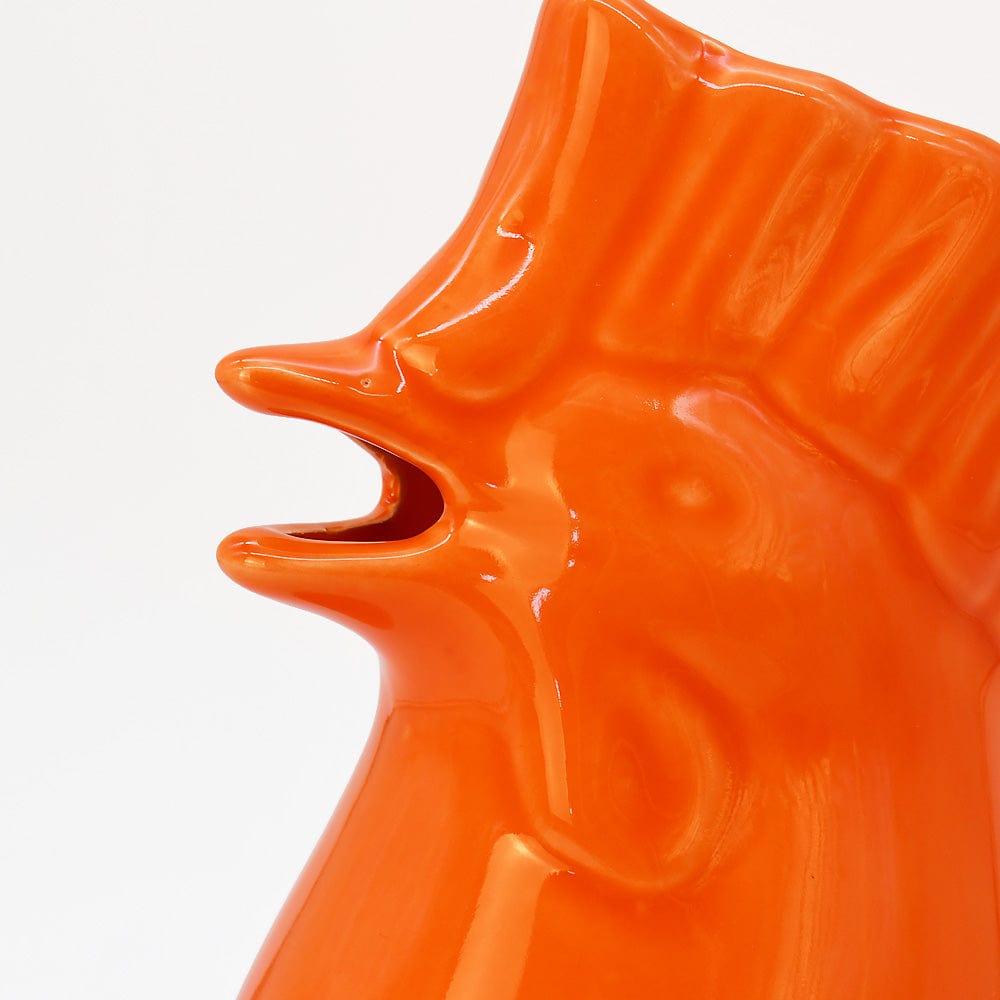 Carafe orange en céramique en forme de coq Carafe en céramique en forme de coq - Orange