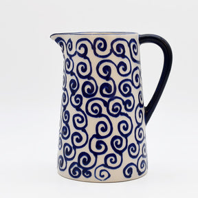 Carafe Tourbillon bleue en céramique artisanale Carafe “Redemoinho” - Bleu
