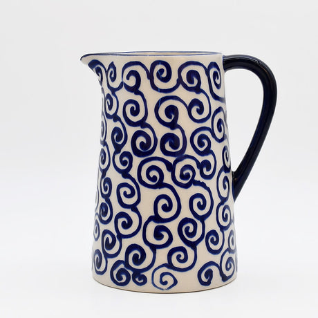 Carafe Tourbillon bleue en céramique artisanale Carafe “Redemoinho” - Bleu