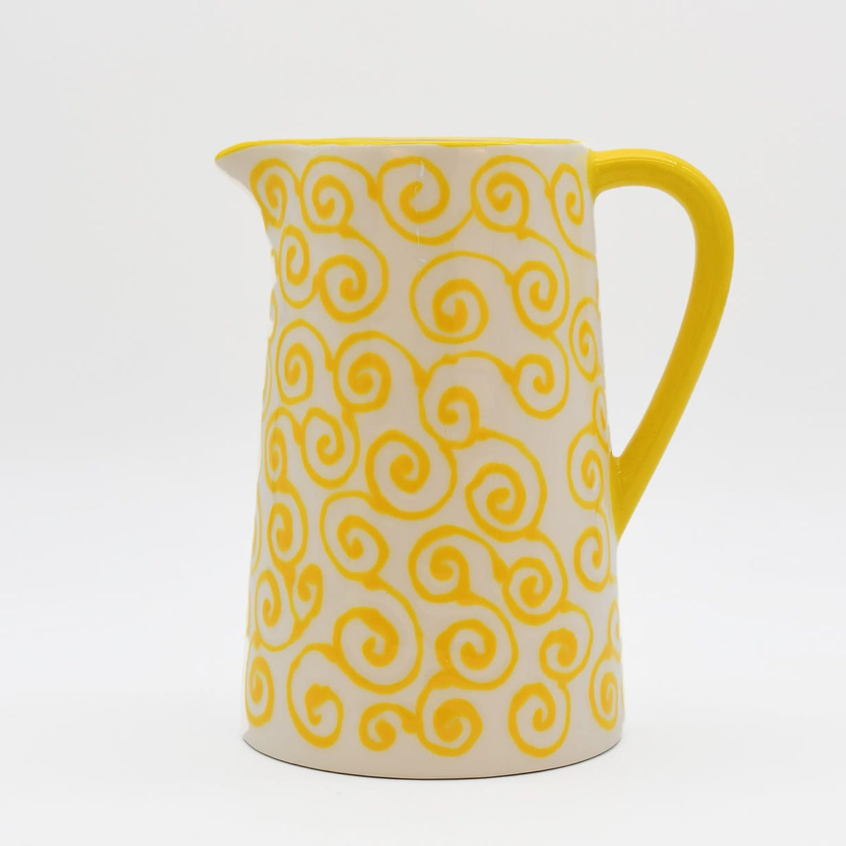 Carafe Tourbillon jaune en céramique artisanale Carafe “Redemoinho” - Jaune