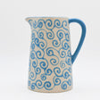 Carafe Tourbillon turquoise en céramique artisanale Carafe “Redemoinho” - Turquoise